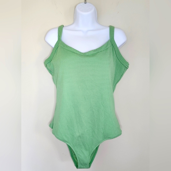 aerie Other - Aerie NWOT Green One Piece Cheeky Swimsuit Women’s XL